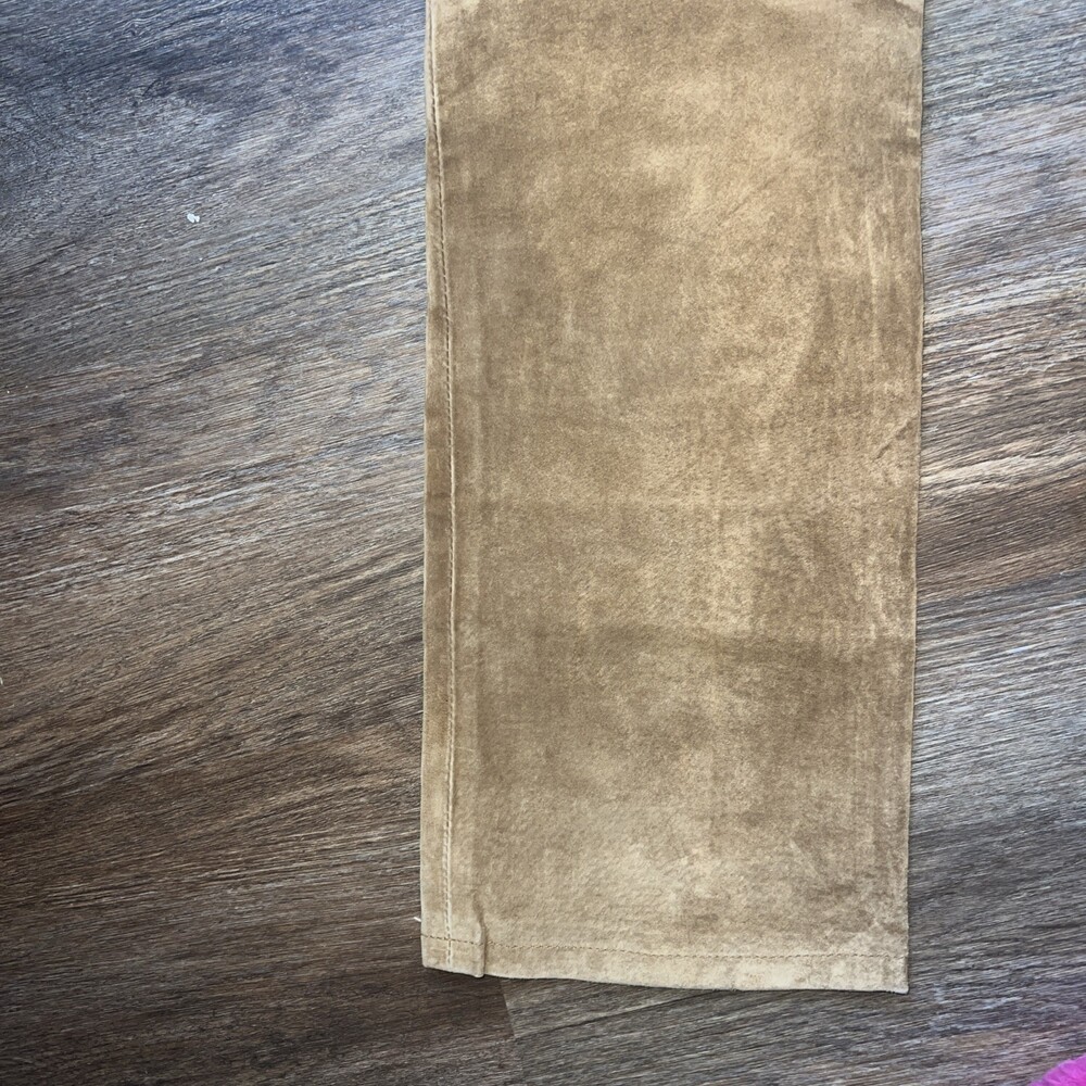 Vintage Women’s Jou Jou Skins Light Brown 100% Suede Leather Pants Size 5/6 - Picture 9 of 13